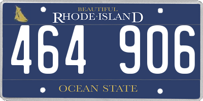 RI license plate 464906