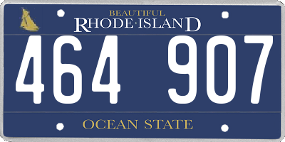 RI license plate 464907
