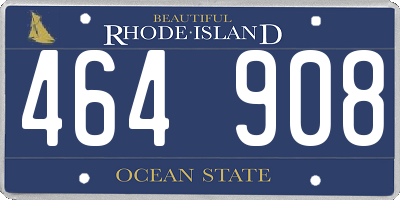 RI license plate 464908