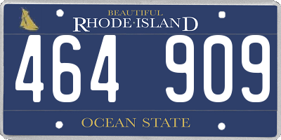 RI license plate 464909
