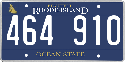 RI license plate 464910