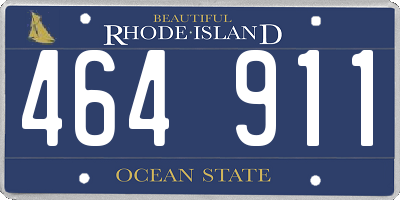 RI license plate 464911