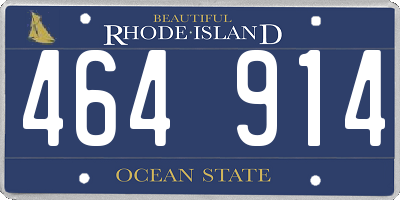 RI license plate 464914