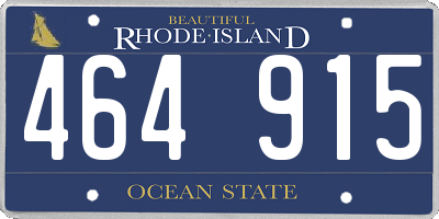 RI license plate 464915