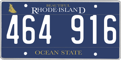 RI license plate 464916