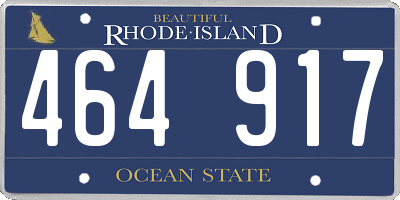 RI license plate 464917
