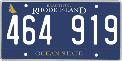 RI license plate 464919