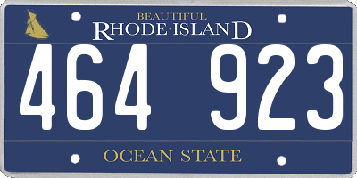 RI license plate 464923