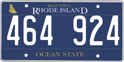 RI license plate 464924