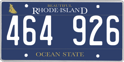 RI license plate 464926