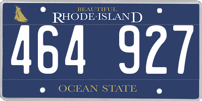 RI license plate 464927