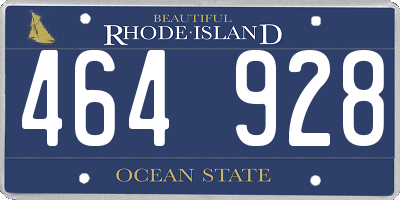 RI license plate 464928