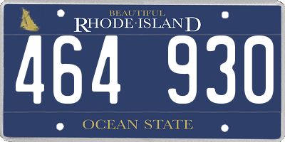 RI license plate 464930