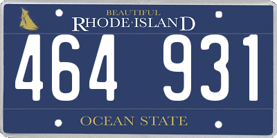 RI license plate 464931