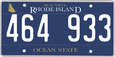 RI license plate 464933