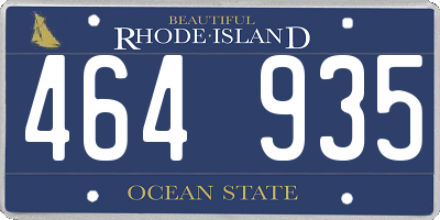 RI license plate 464935