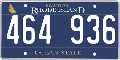 RI license plate 464936
