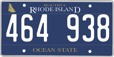 RI license plate 464938