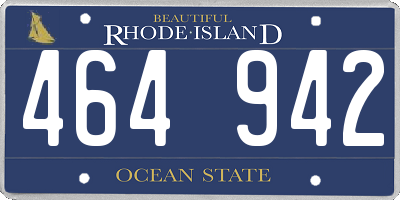 RI license plate 464942