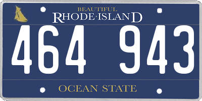 RI license plate 464943