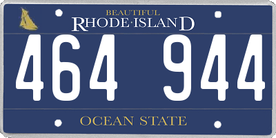 RI license plate 464944