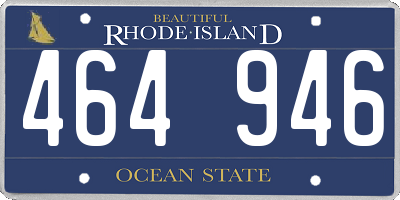 RI license plate 464946