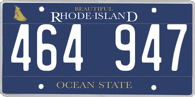 RI license plate 464947
