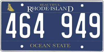 RI license plate 464949