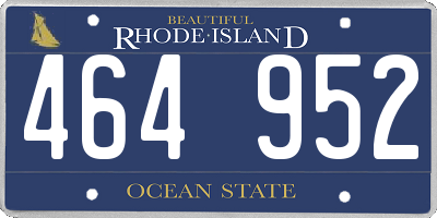 RI license plate 464952