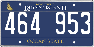 RI license plate 464953