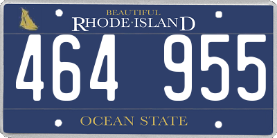 RI license plate 464955