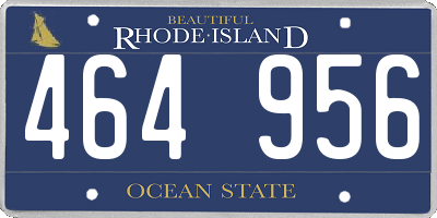 RI license plate 464956