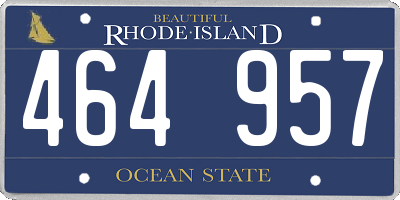 RI license plate 464957