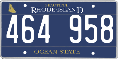 RI license plate 464958