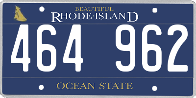 RI license plate 464962