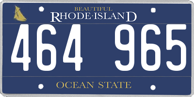 RI license plate 464965
