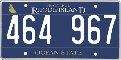 RI license plate 464967