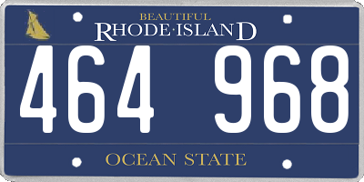RI license plate 464968
