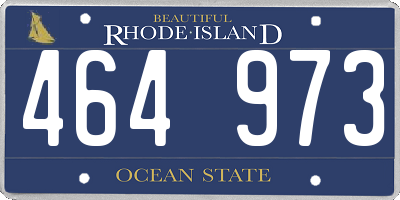 RI license plate 464973
