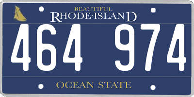 RI license plate 464974