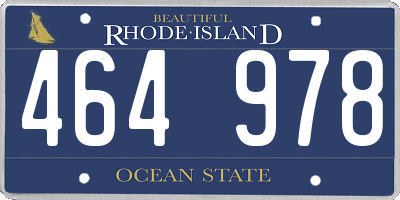 RI license plate 464978