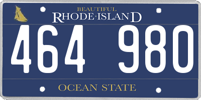 RI license plate 464980