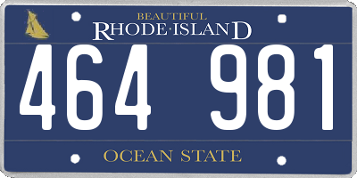 RI license plate 464981