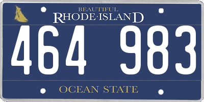 RI license plate 464983