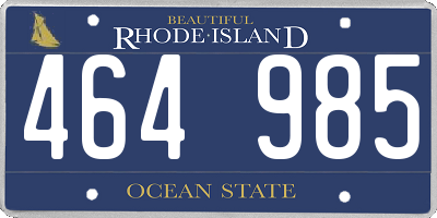 RI license plate 464985