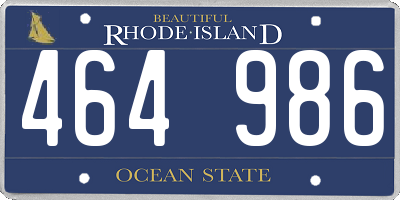 RI license plate 464986