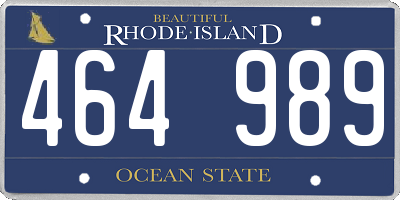 RI license plate 464989