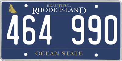 RI license plate 464990