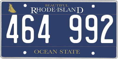 RI license plate 464992