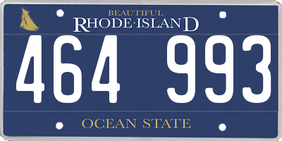 RI license plate 464993